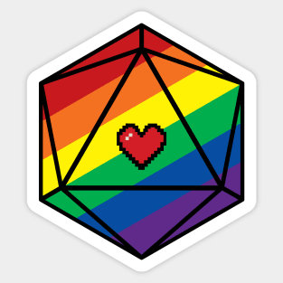 rainbow dice Sticker